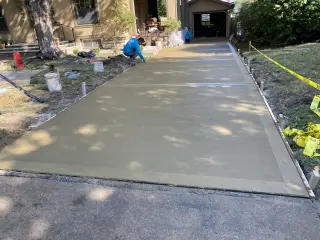 Professional concrete driveway installation by Olathe concrete contractor