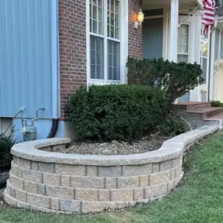 Small front yard retaining wall