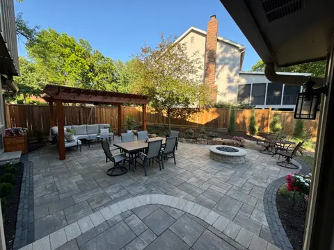 Custom paver and concrete patio installation in Kansas City