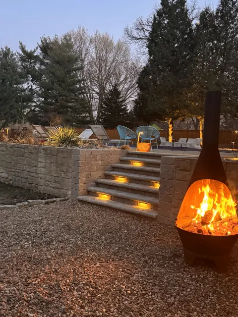 Professional concrete step installation